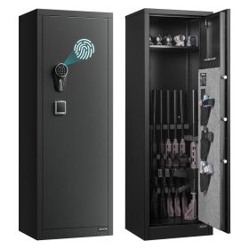 VEVOR 8-10 Gun Safe, Long Gun Cabinet for Rifles and Pistols, Quick Access Fireproof Rifle Safe with 3 Pistol Pockets and Adjustable Racks