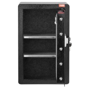 VEVOR Single Door 3.5 cu.ft Safe Box with Key Lock & Password LED Light Black,organize cash, passports, jewelry, gold, watches and documents