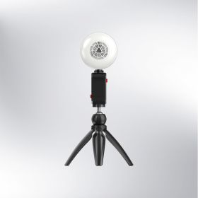 SANSI Portable Rechargeable Fill Light, 8.6W Selfie & Video Light With 9 Color Temperatures & 5 Brightness Levels For Phone, Camera, Laptop, Make (Option: Phone Holder BuckleBlack)