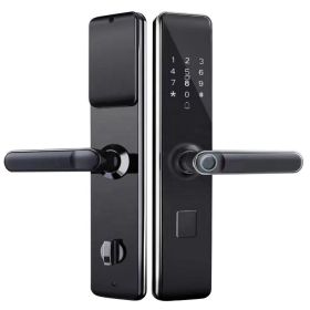 "Smart Security Handle with Digital Tuya Integration - WiFi Enabled Apartment Fingerprint Door Lock with Keys" (TYPES: CODE, SPECIAL FEATURES: TAMPER ALARM)